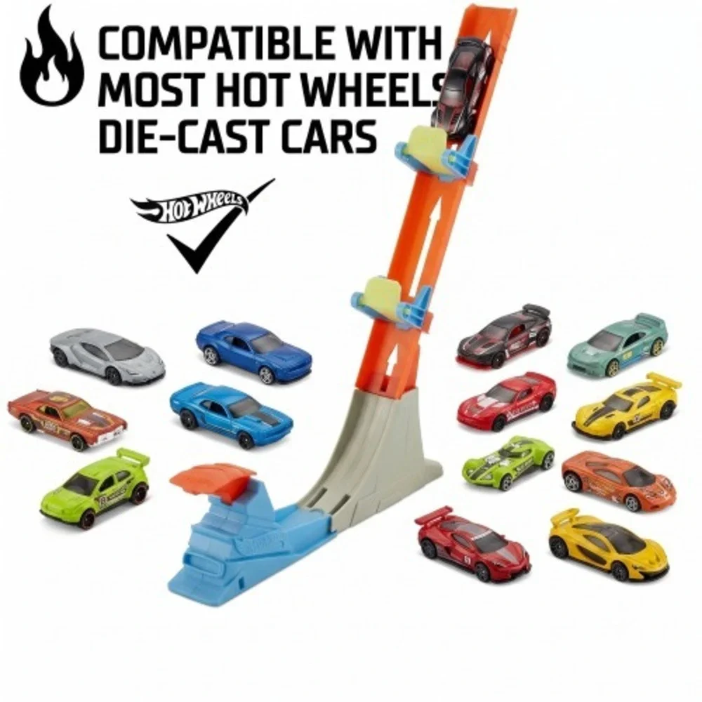 Hot Wheels Action Vertical Power Launch Track Set Includes 1 Diecast Car